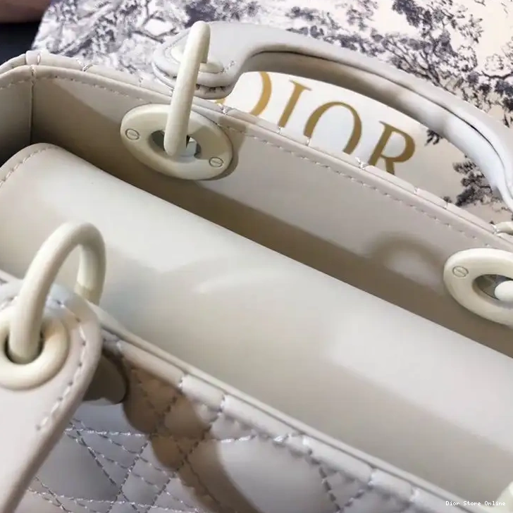 Cheap White Lady Cannage Bag Dior ABCDior Calfskin Ultramatte My 0322 Hot Sale